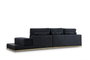 Atelier Del Sofa Sofá de 4 Plazas con Mesa Lateral - Negro y Dorado